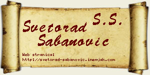Svetorad Šabanović vizit kartica